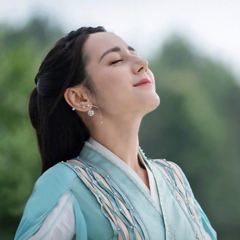 Pearl Spirit Goblin Magical Fantasy Dangling Long Chain Costume Earrings For Her, Chinese Actress Cheap Moment With Idol Dainty Jewelry