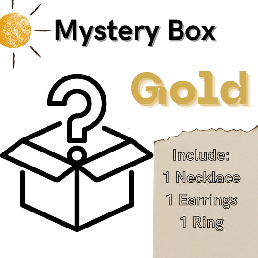 Jewelry Mystery Box of 3 Pierces Necklace, Earrings and Rings, Customize Gold Neutral Jewelry Set For Her, Gift For Her, Bestie Gift